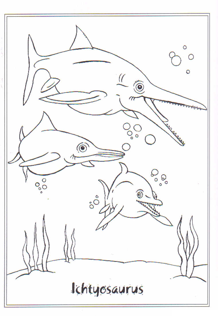 Plansa de colorat cu Dinozauri 57 154